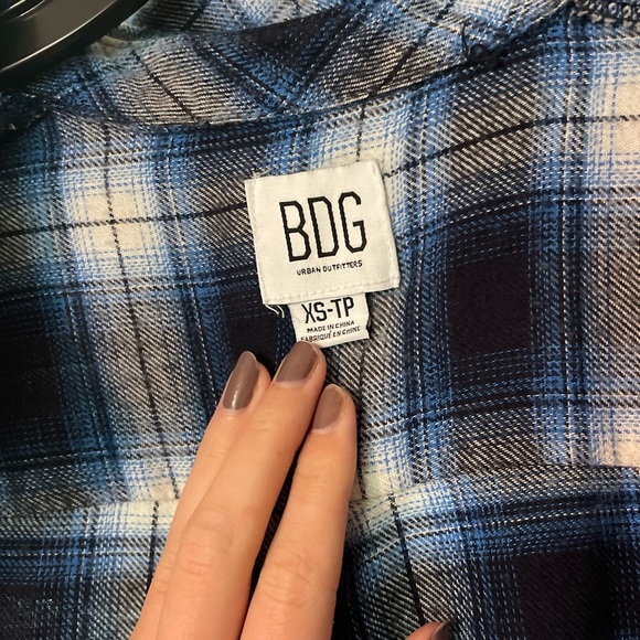 BDG Urban Outfitters blue flannel - Picture 3 of 6